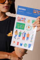 CARTELA DE ADESIVO CHURRASQUINHO -+