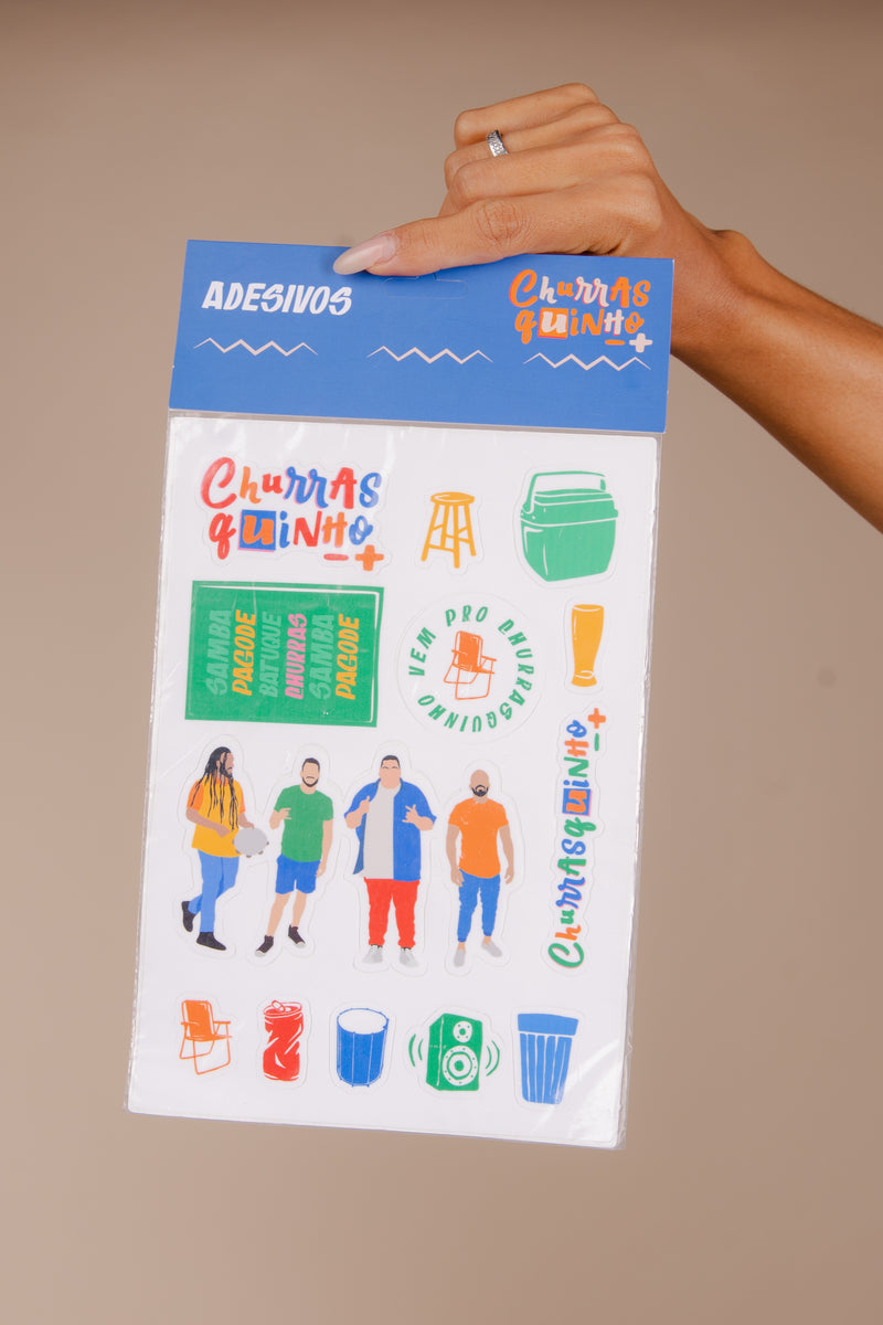CARTELA DE ADESIVO CHURRASQUINHO -+