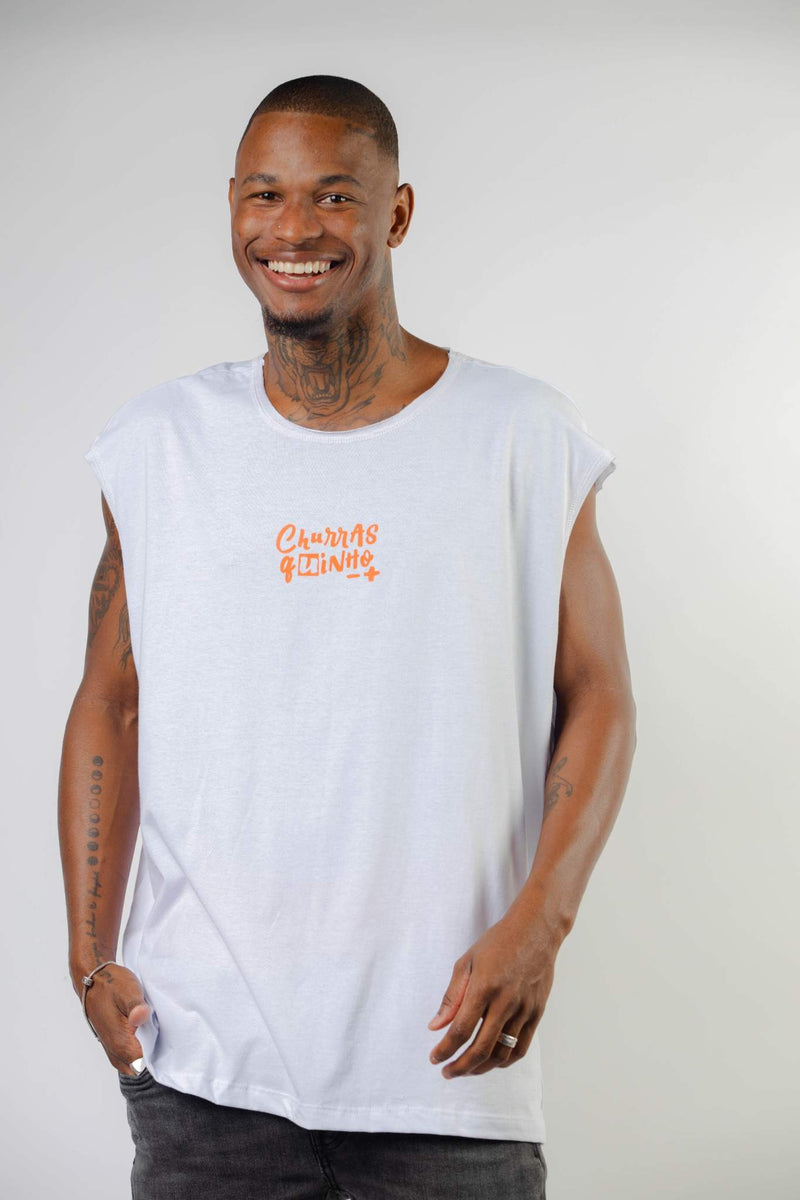 REGATA VEM PRO CHURRASQUINHO - BRANCA