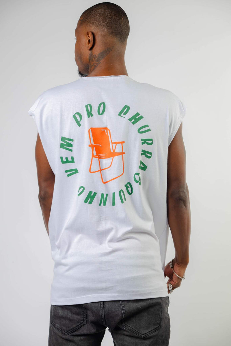 REGATA VEM PRO CHURRASQUINHO - BRANCA