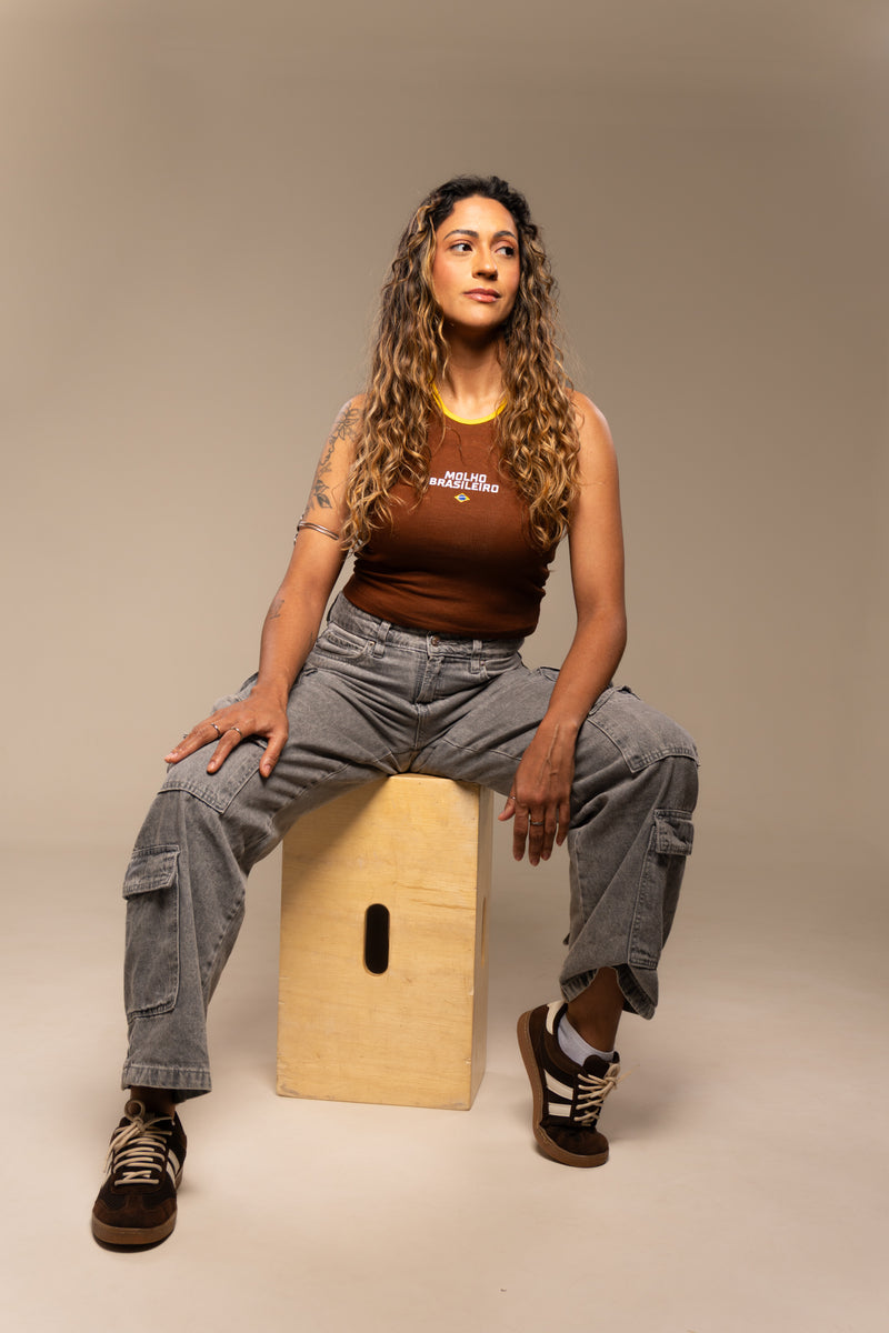 CROPPED MOLHO BRASILEIRO - MARROM